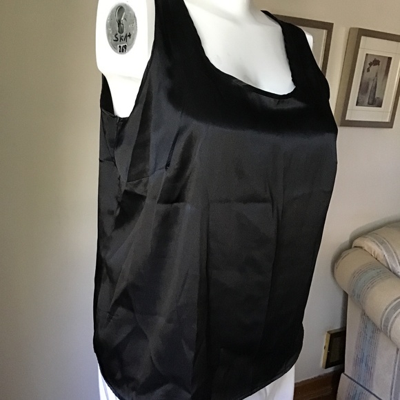 Vintage 90’s, NWOT black satin top - Picture 2 of 5